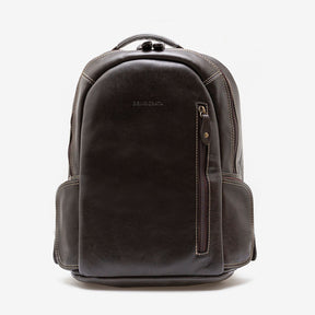 Mochila Em Couro Café