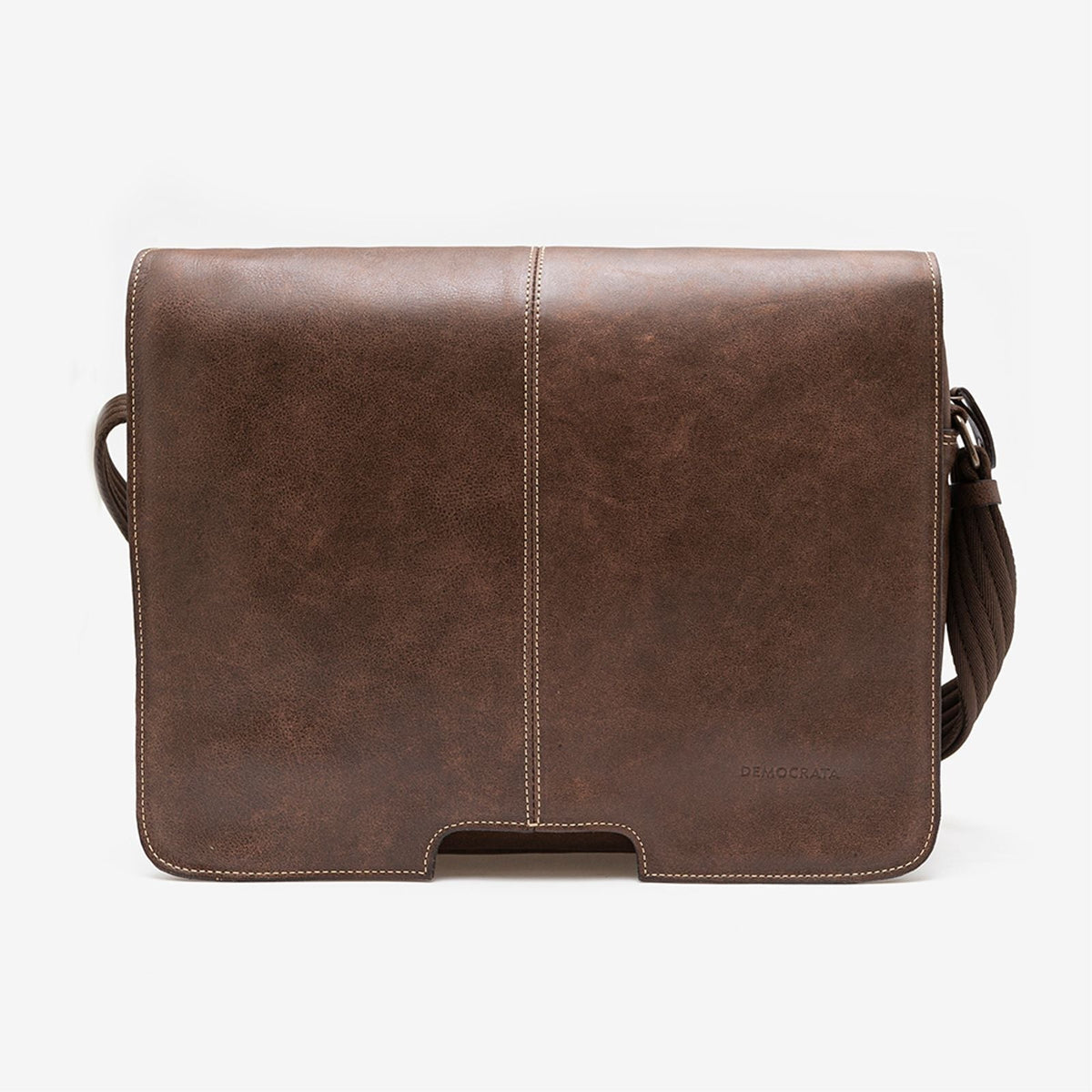 Bolsa Carteiro Em Couro Camel