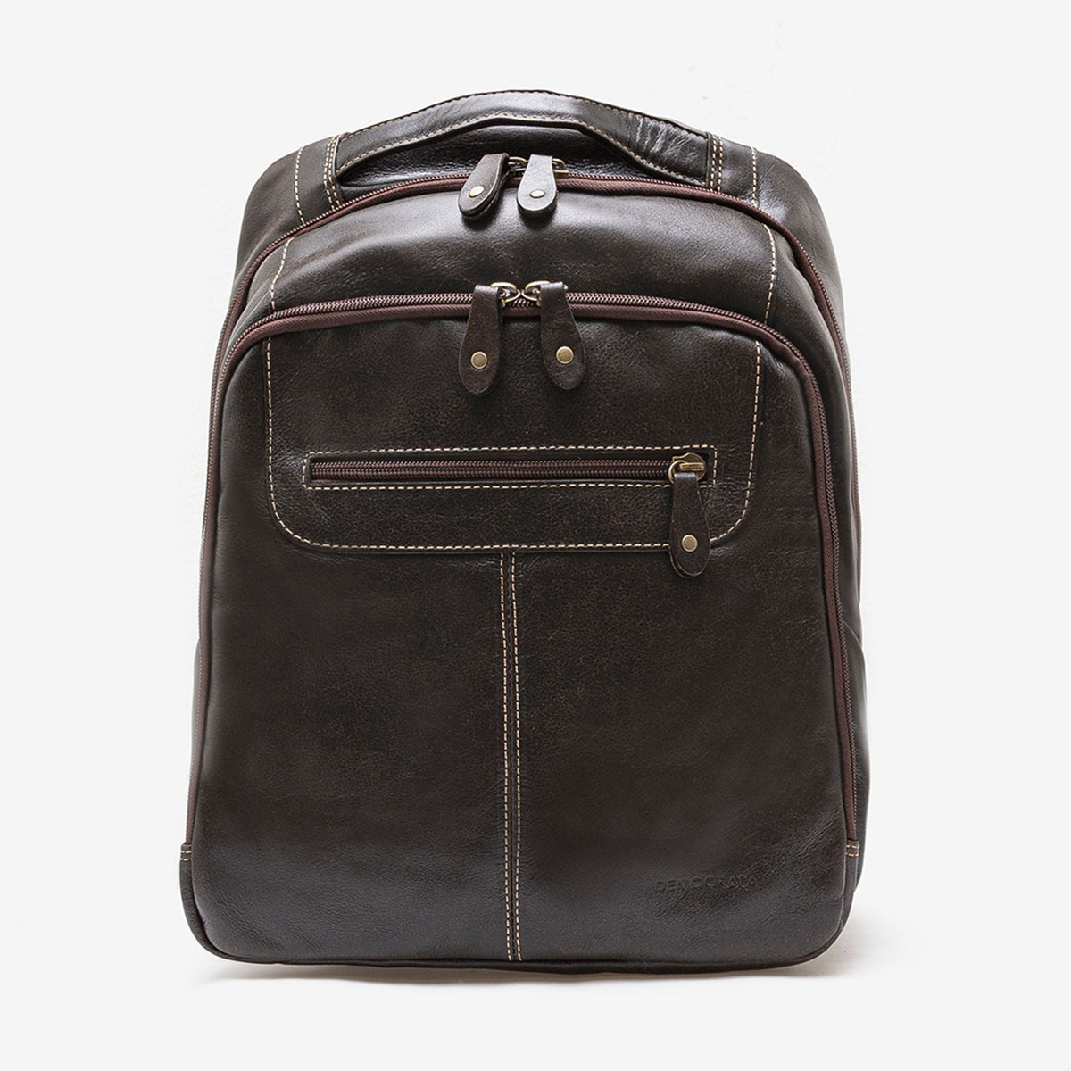 Mochila Em Couro Café