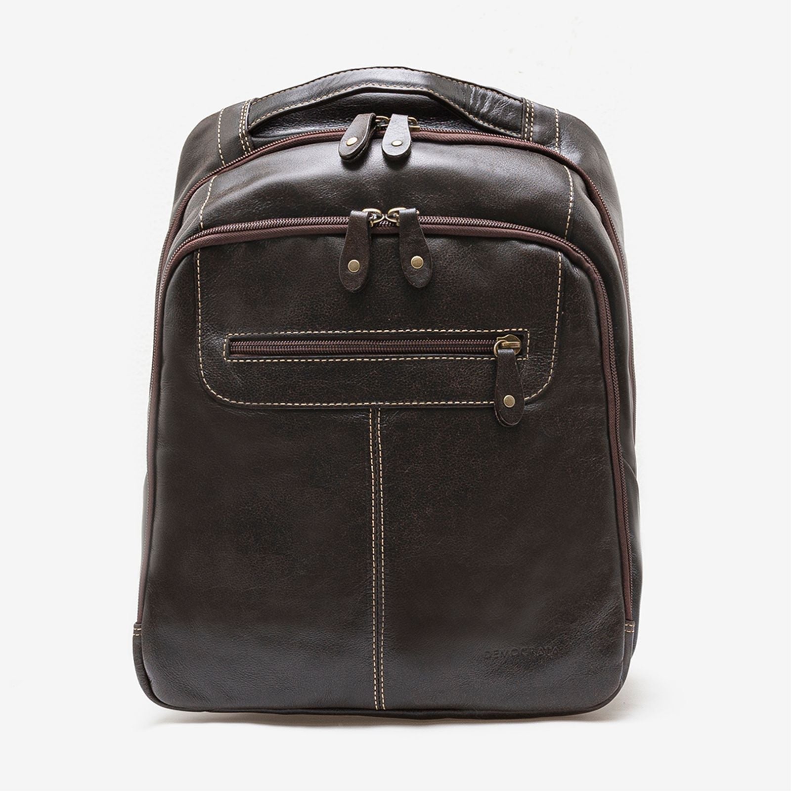 Mochila Em Couro Café