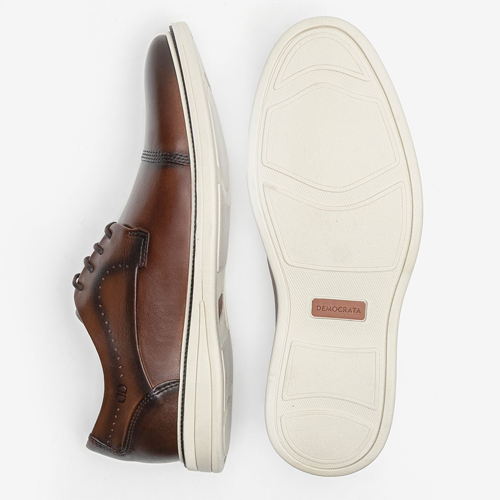 Sapato de Couro Metropolitan Bay Tan Cadarço