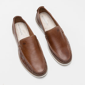 Mocassim Denim Flow Conhaque/Marrom