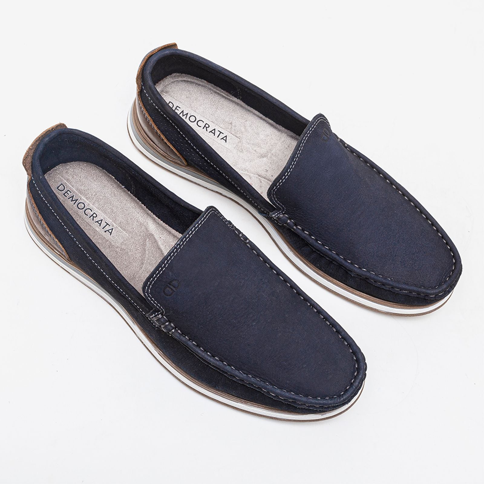 Mocassim Denim Flow Navy/Marrom