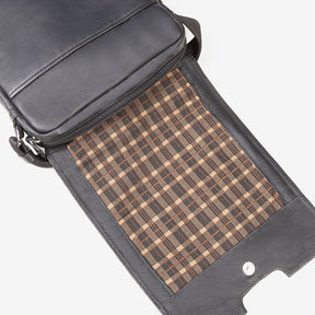 Bolsa Tiracolo Em Couro Preto